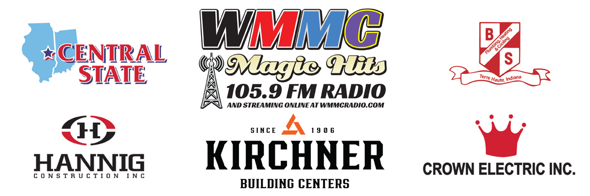 Home slide - WMMC, Central State, B&S Plumbing, Crown Electric, Hannig Construction, Kirchner Building Centers logos