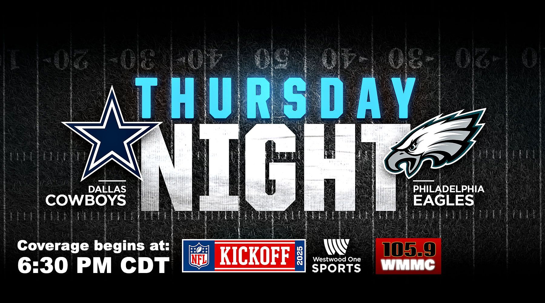 Hear the NFL Kickoff: Dallas Cowboys vs. Philadelphia Eagles LIVE on WMMC!