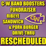 RESCHEDULED due to inclement weather Casey-Westfield Band Ribeye & Pork Burger Drive-Thru to be held September 29, 2025