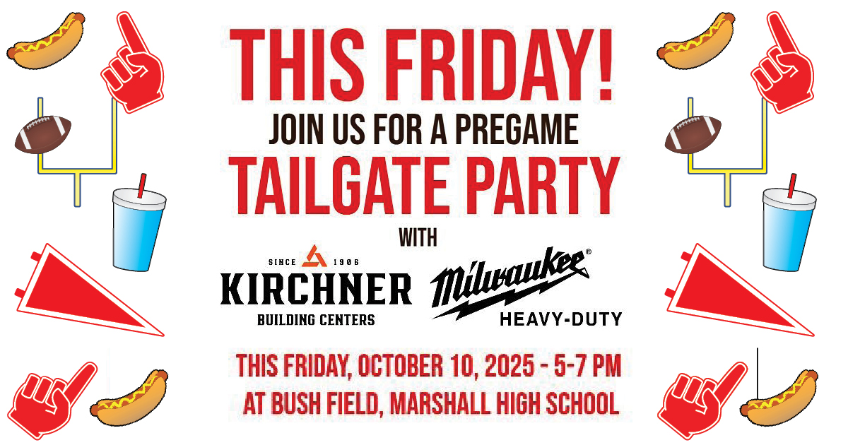 Kirchner Building Centers & Milwaukee Tools Pregame Tailgate Party Friday, October 10