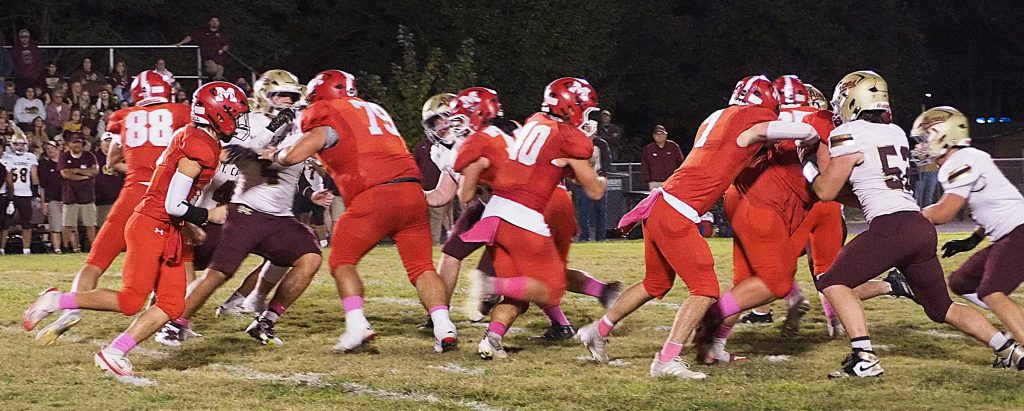Lucca Giannavola (40) went over the 2,400 career rushing yard playeau against Mount Carmel